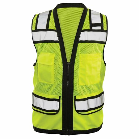 GAME WORKWEAR The Surveyor Vest, Yellow/Black, Size XL I-44